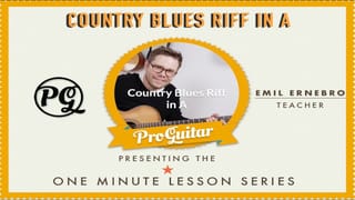 Country Blues Riff in A