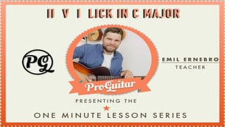 II V I Lick in C major