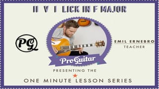 II V I Lick in F major