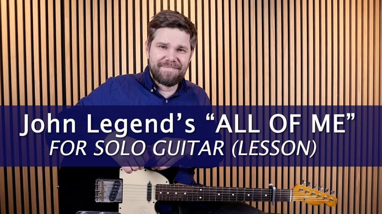 John Legend's "All Of Me" SOLO GUITAR LESSON