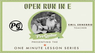 Open Run in E