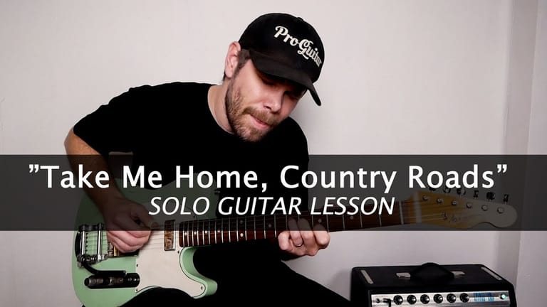 "Take Me Home, Country Roads" SOLO GUITAR LESSON